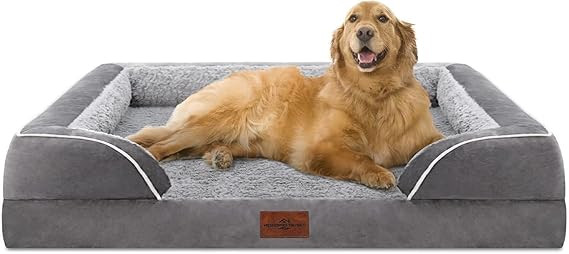 Waterproof Orthopedic Foam Dog Beds for Extra Large Dogs, XL Dog Bed with Bolster, Washable Dog B... | Amazon (US)
