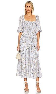 Free People Oasis Printed Midi in Lavender Combo from Revolve.com | Revolve Clothing (Global)