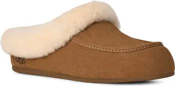 UGG® Ansley Genuine Shearling Trim Suede Mule (Women) | Nordstrom | Nordstrom