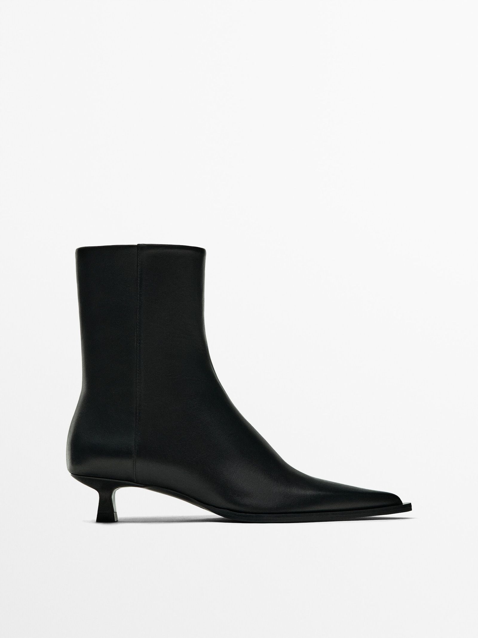 Heeled ankle boots with welt detail | Massimo Dutti UK