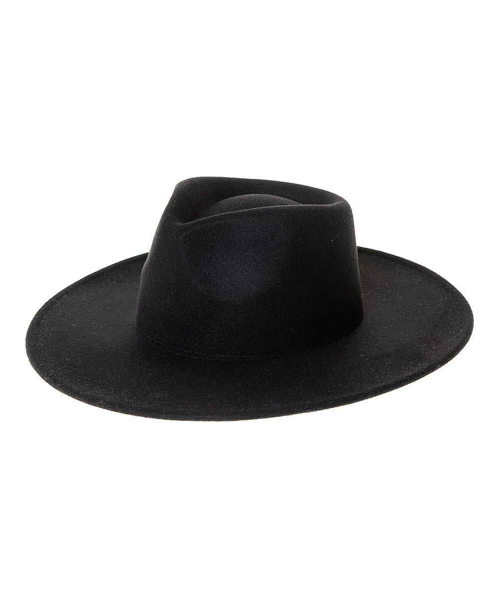 DNMC Women's Sunhats Black - Black Felt Rancher Hat | Zulily
