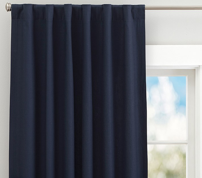 Quincy Cotton Canvas Blackout Curtain Panel | Pottery Barn Kids