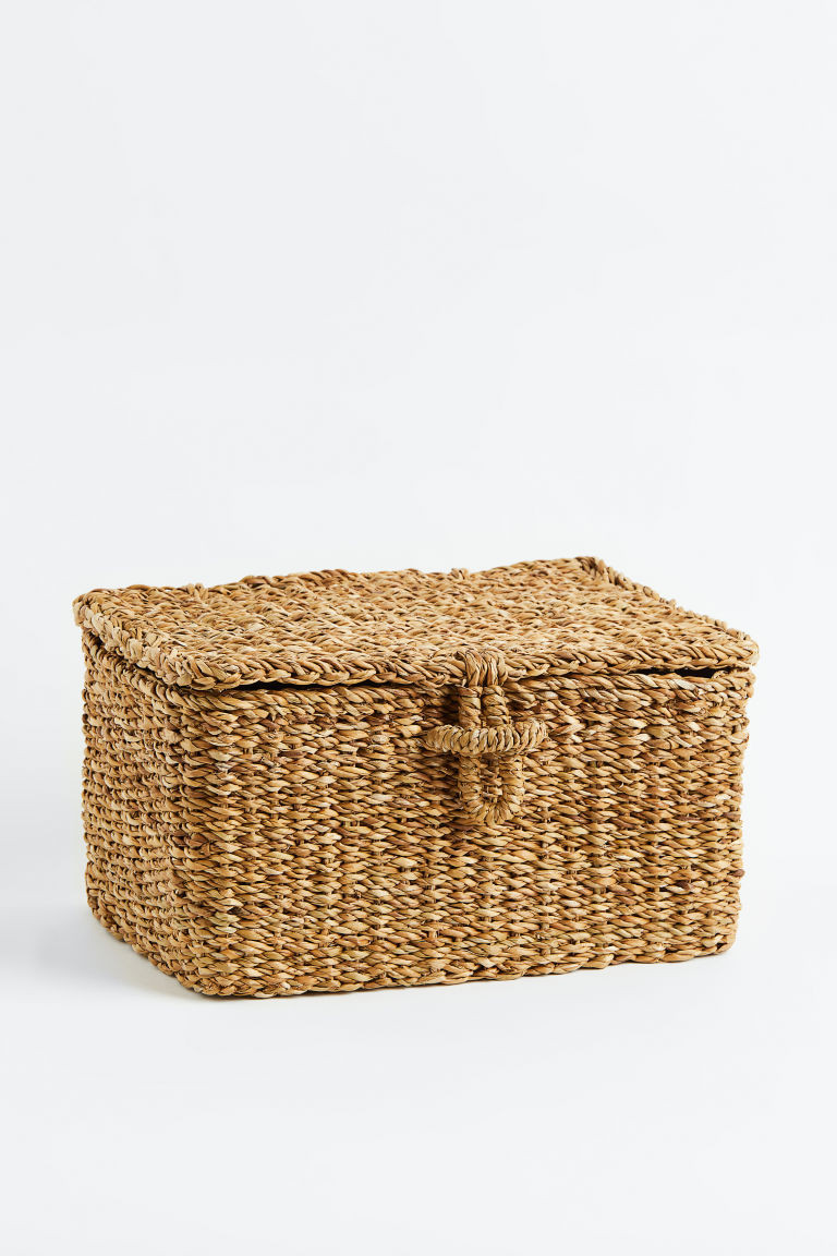 H & M - Storage Basket with Lid - Beige | H&M (US + CA)
