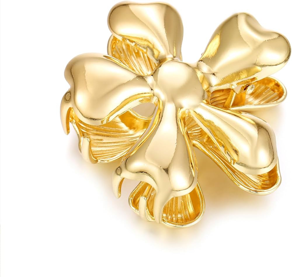 Gold Metal Flower Claw Hair Clips for Women Flower Claw Clips Hair Accessories Cute Tiny Hair Cli... | Amazon (US)