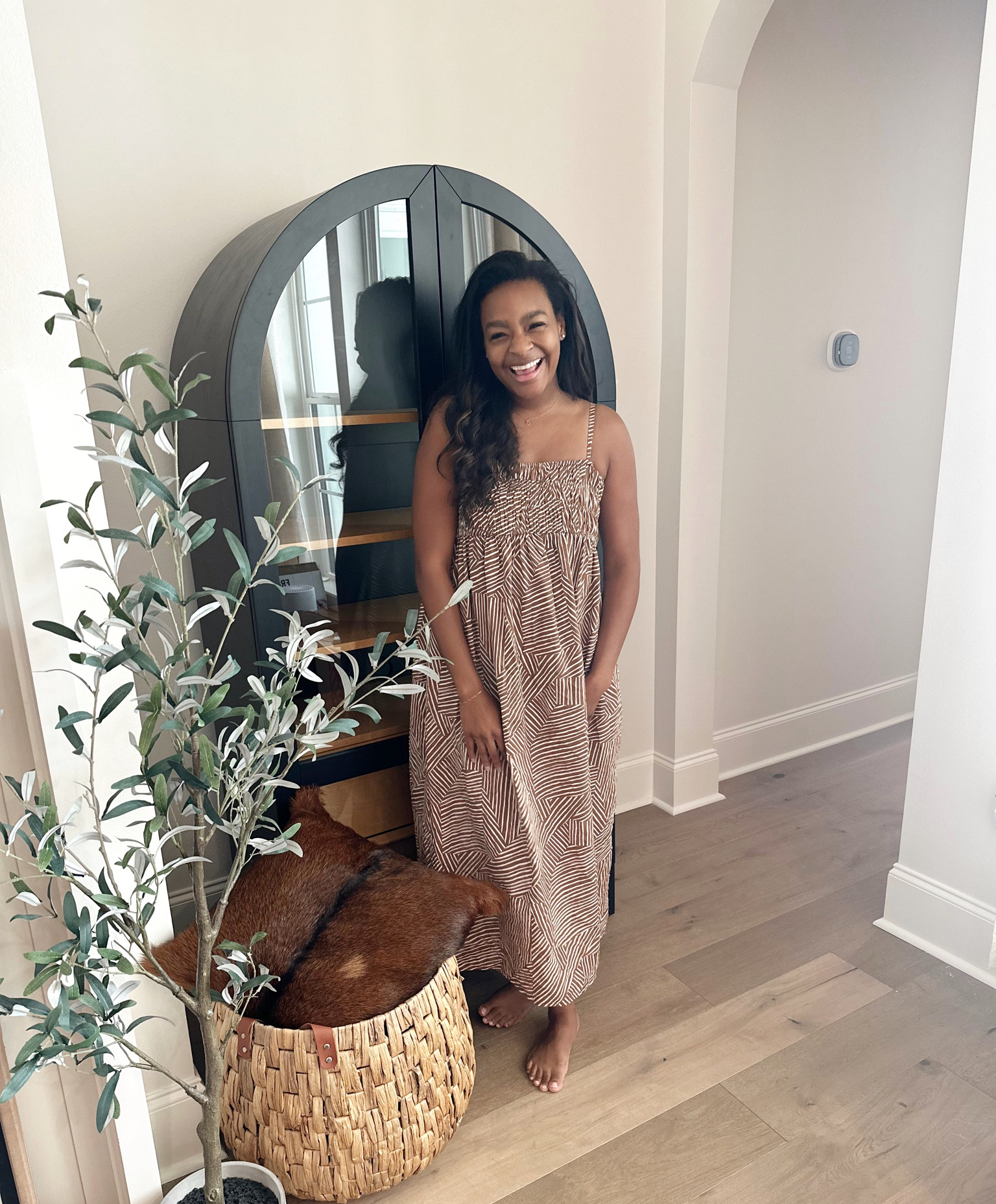 Having so much fun decorating our new house! My black cabinet I’ve had forever fits perfectly in our new living room. The one I have is from urban outfitters, but the more fancy version is from Anthropologie! 

Living room decor, home decor, dining room decor, French modern home decor, modern traditional decor, fall home decor, new home decor 

#LTKhome