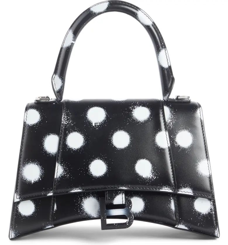 Small Hourglass Polka Dot Leather Top Handle Bag | Nordstrom