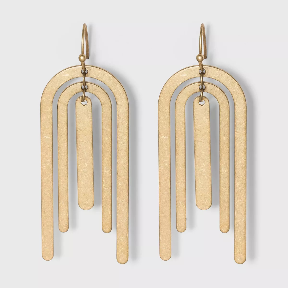 Bar and U Shape Drop Earrings - Universal Thread™ Gold | Target