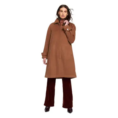 ELLE Collection Melton Coat Teddy in Toffee at Nordstrom, Size Large | Nordstrom