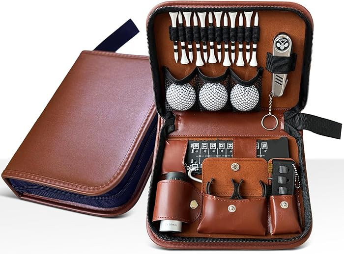 Golf Gift Set - Complete Golfing Accessories for Men & Women, Dad, with 3 Golf Balls, Bag Case, R... | Amazon (US)