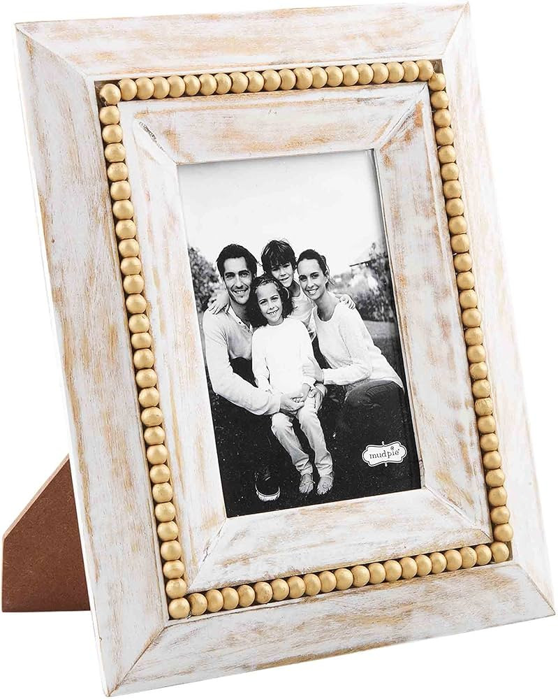 Mud Pie Gold Beaded Frame, 5" x 7" | Amazon (US)