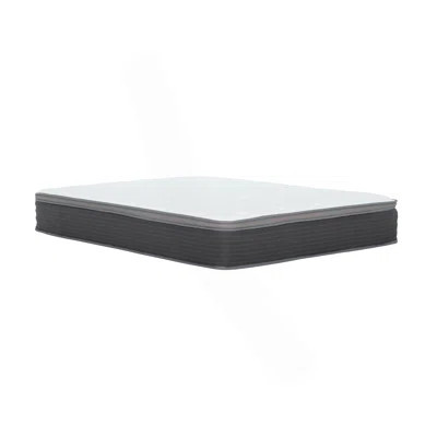 12 In. Pocket Spring Hybrid Bed In A Box Mattress, Queen, Plush Gel Memory Foam Mattress, White/Gray | Wayfair North America