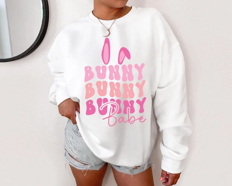 Bunny Babe Sweatshirt  Easter Bunny Sweatshirt  Easter | Etsy | Etsy (US)