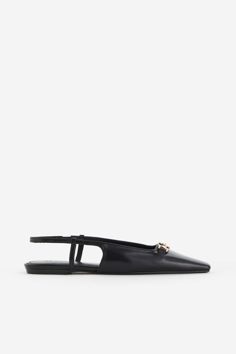 Escarpins en cuir avec bride arrière | H&M (FR, IT, ES, PT, BE)