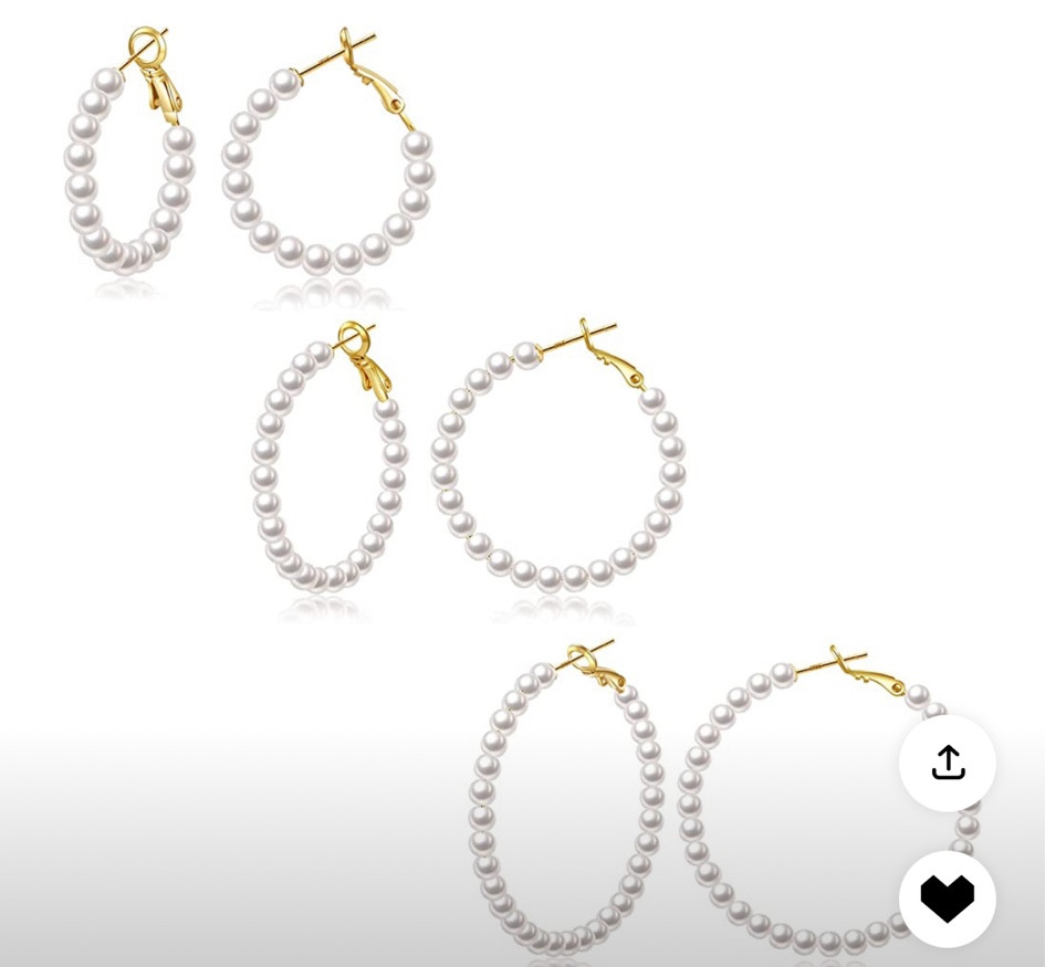 Pearl Hoop Earrings. Love these! I have very sensitive ears & cannot wear heavy earrings & I have had no problem with these  

#LTKstyletip #LTKGiftGuide #LTKunder50