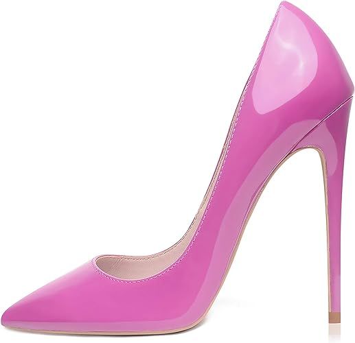 GENSHUO Women Fashion Pointed Toe High Heel Pumps Sexy Slip On Stiletto Party Shoes | Amazon (US)