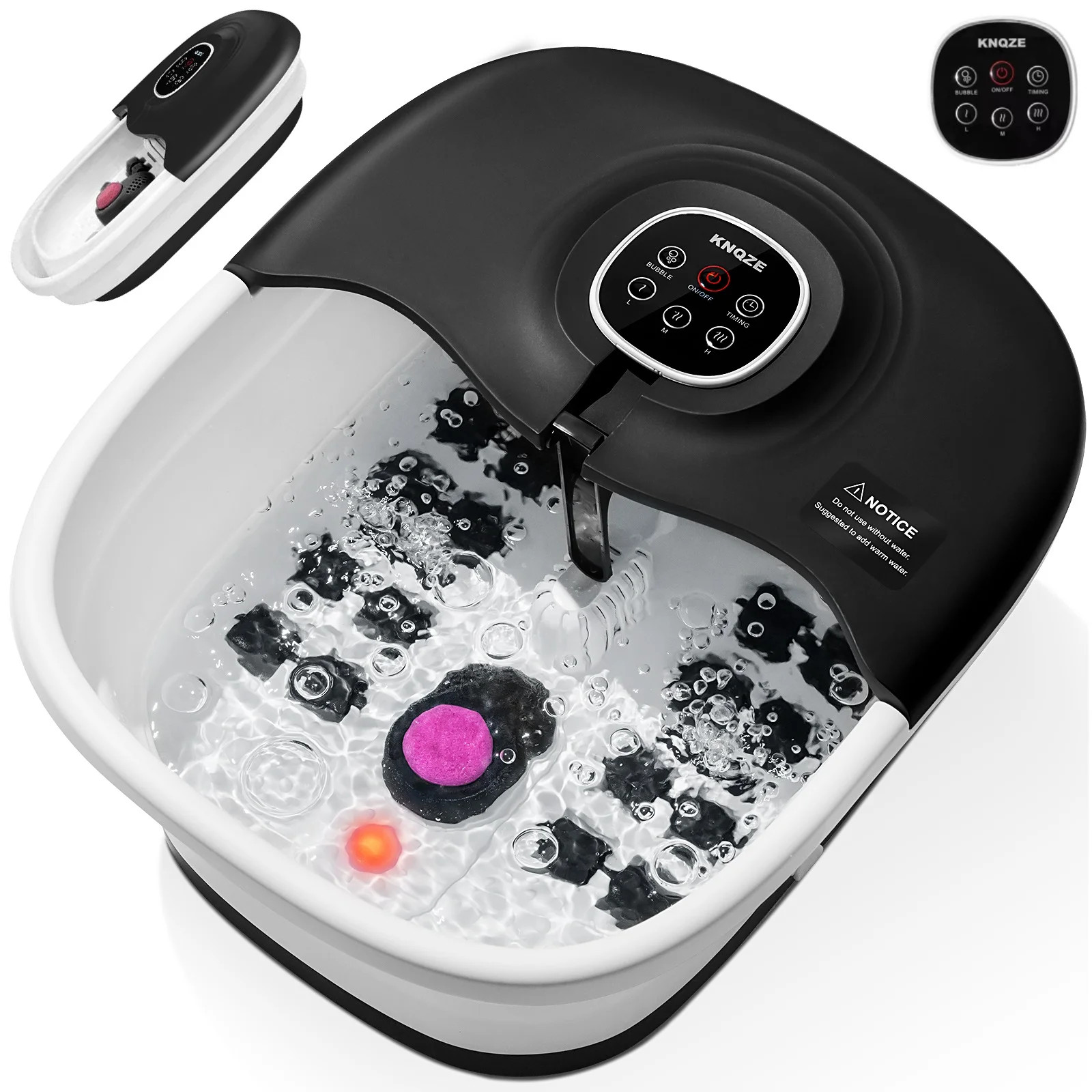KNQZE Collapsible Foot Spa with Heat, 16 Massage Rollers & Bubble, Electric Pedicure Foot Spa Mas... | Walmart (US)