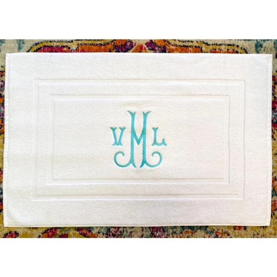 Monogram Bath Mat | Etsy | Etsy (US)
