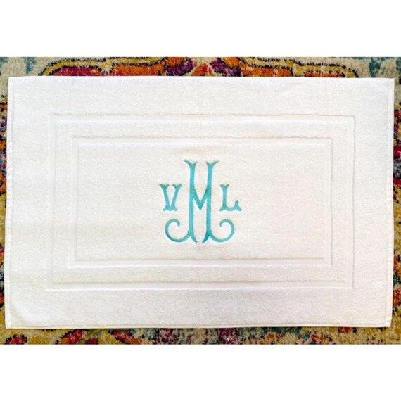 Monogram Bath Mat | Etsy | Etsy (US)