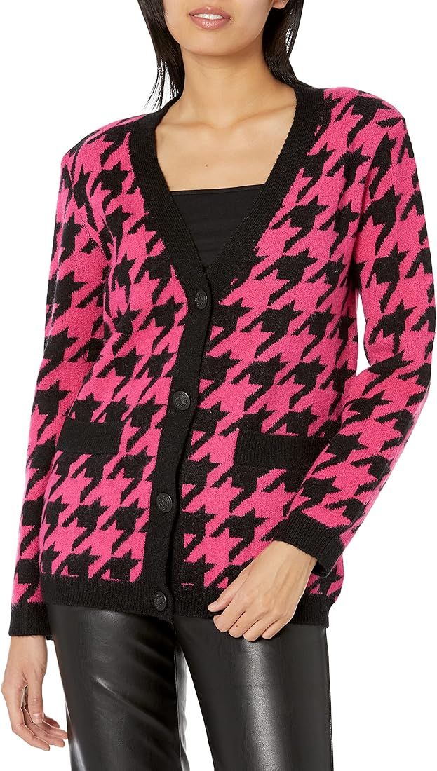 Steve Madden Apparel womens Marina Cardigan Sweater, Pink Glo, Medium US | Amazon (US)