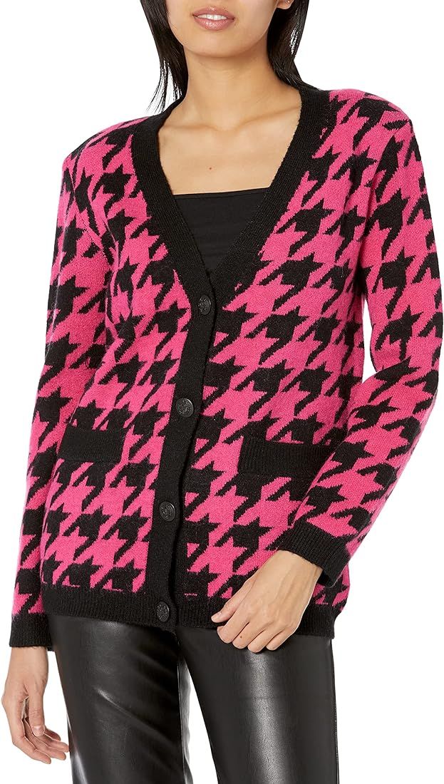 Steve Madden Apparel womens Marina Cardigan Sweater, Pink Glo, Medium US | Amazon (US)