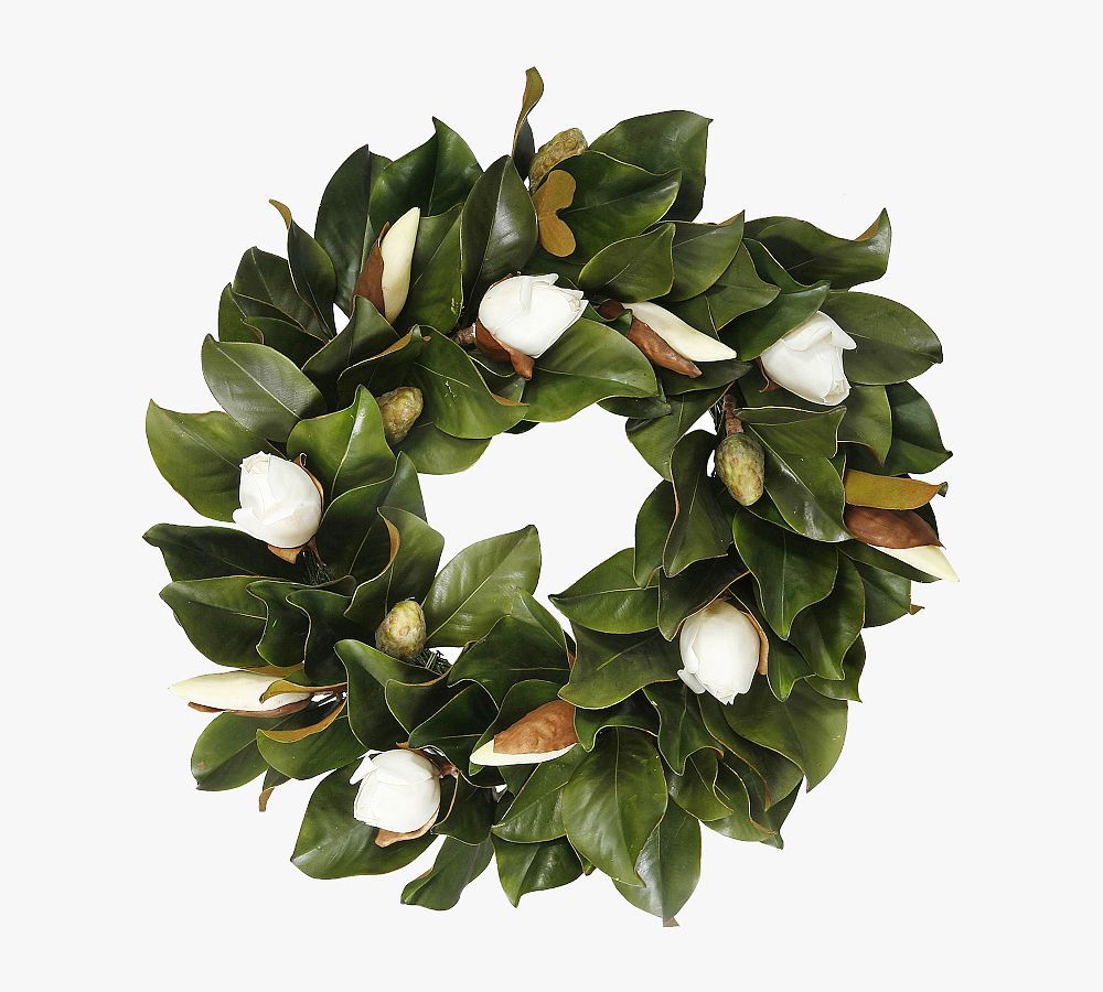 Faux Magnolia Bud Wreath | Pottery Barn (US)