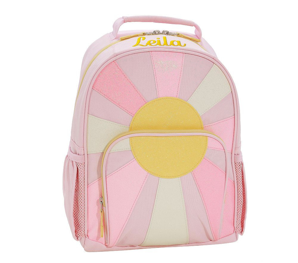 Mackenzie Glow-in-the-Dark Glitter Sunburst Small RPET Backpack | Pottery Barn Kids