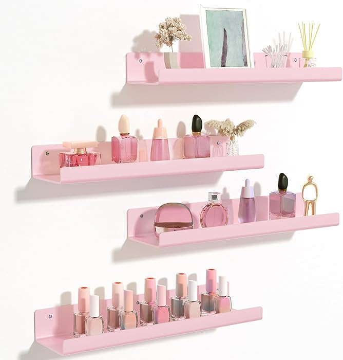 upsimples Acrylic Shelves for Wall Decor, 15" Display Shelf Perfume Organizer for Bathroom, Bedro... | Amazon (US)