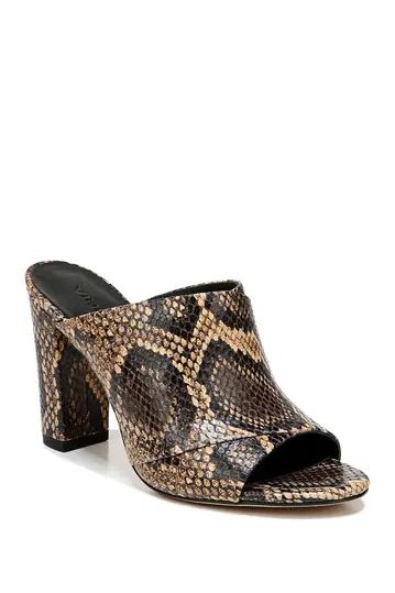 Heath Snake Print Leather Block Heel Mule | Nordstrom Rack