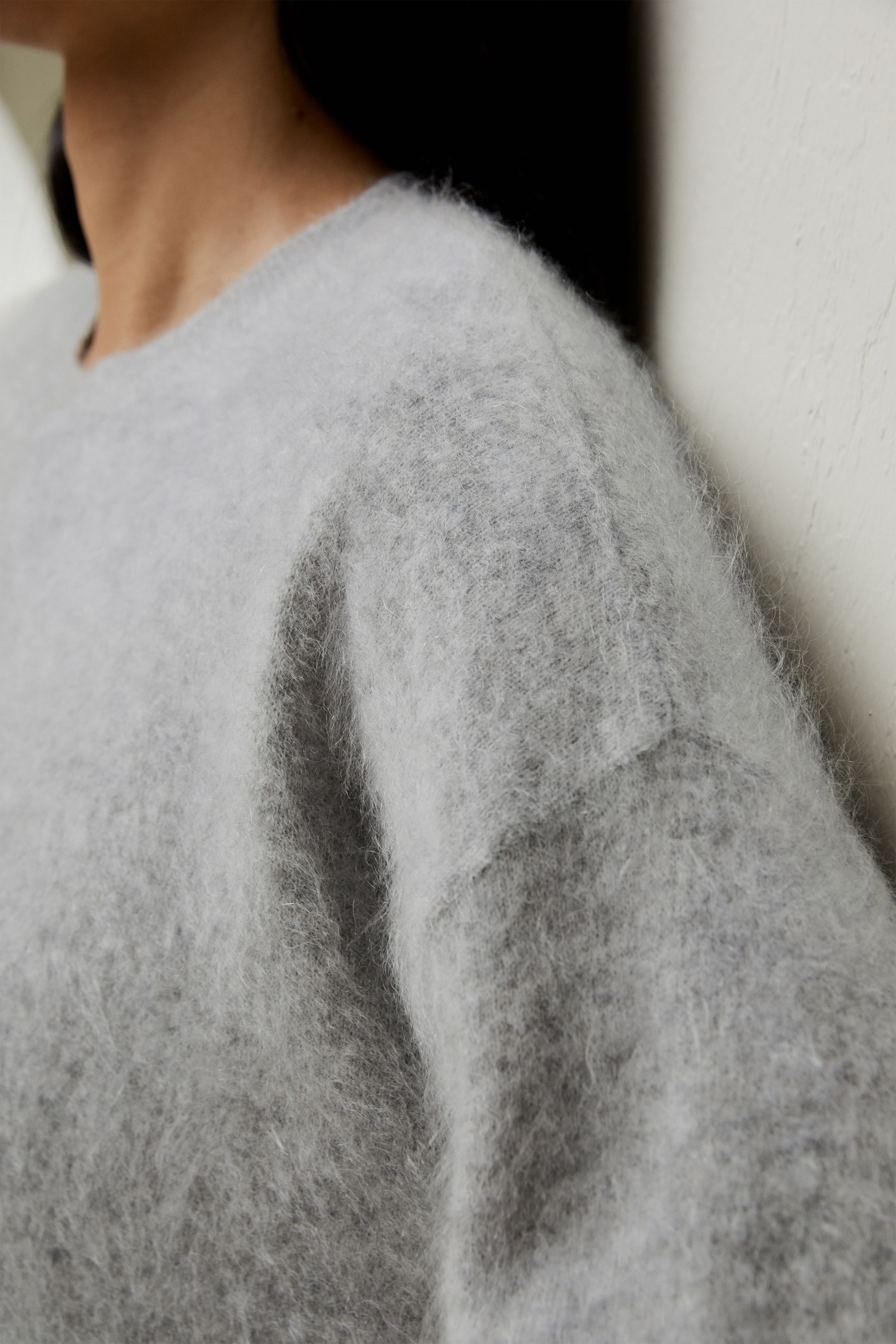 Brushed Cashmere Pullover Sweater | LILYSILK