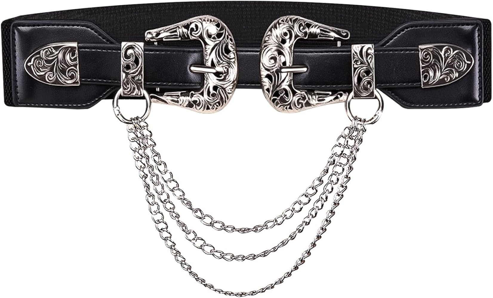 Barry.Wang Rhinestone Belts for Women Silver Gold Bling Belt Diamond Crystal Studded for Jeans Dr... | Amazon (US)