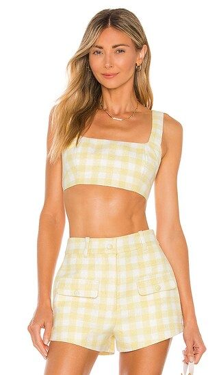 Clarisse Top in Yellow & White | Revolve Clothing (Global)