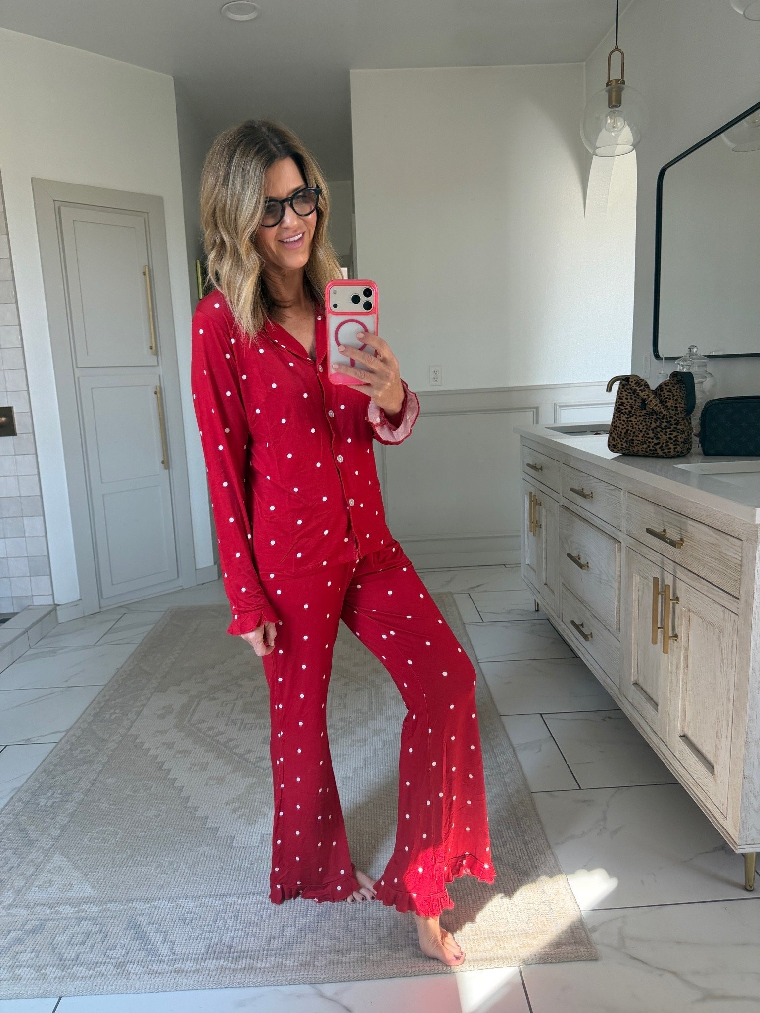 Wearing a small in these cute pjs

#LTKOver40
