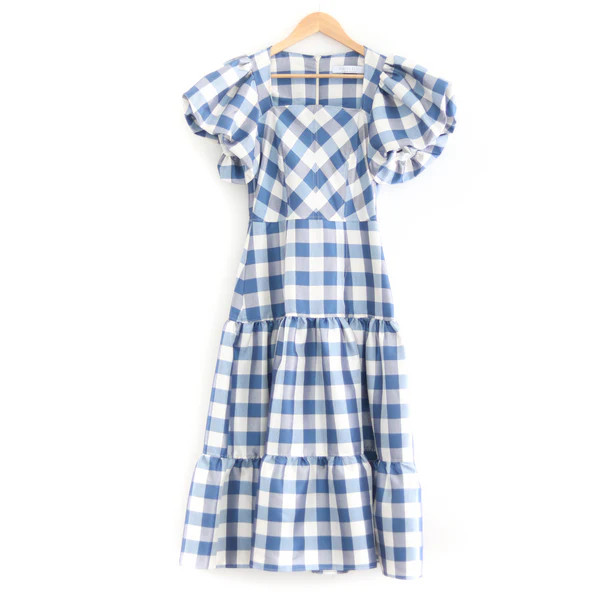 Cassidy Dress, Cornflower Blue Gingham | The Avenue