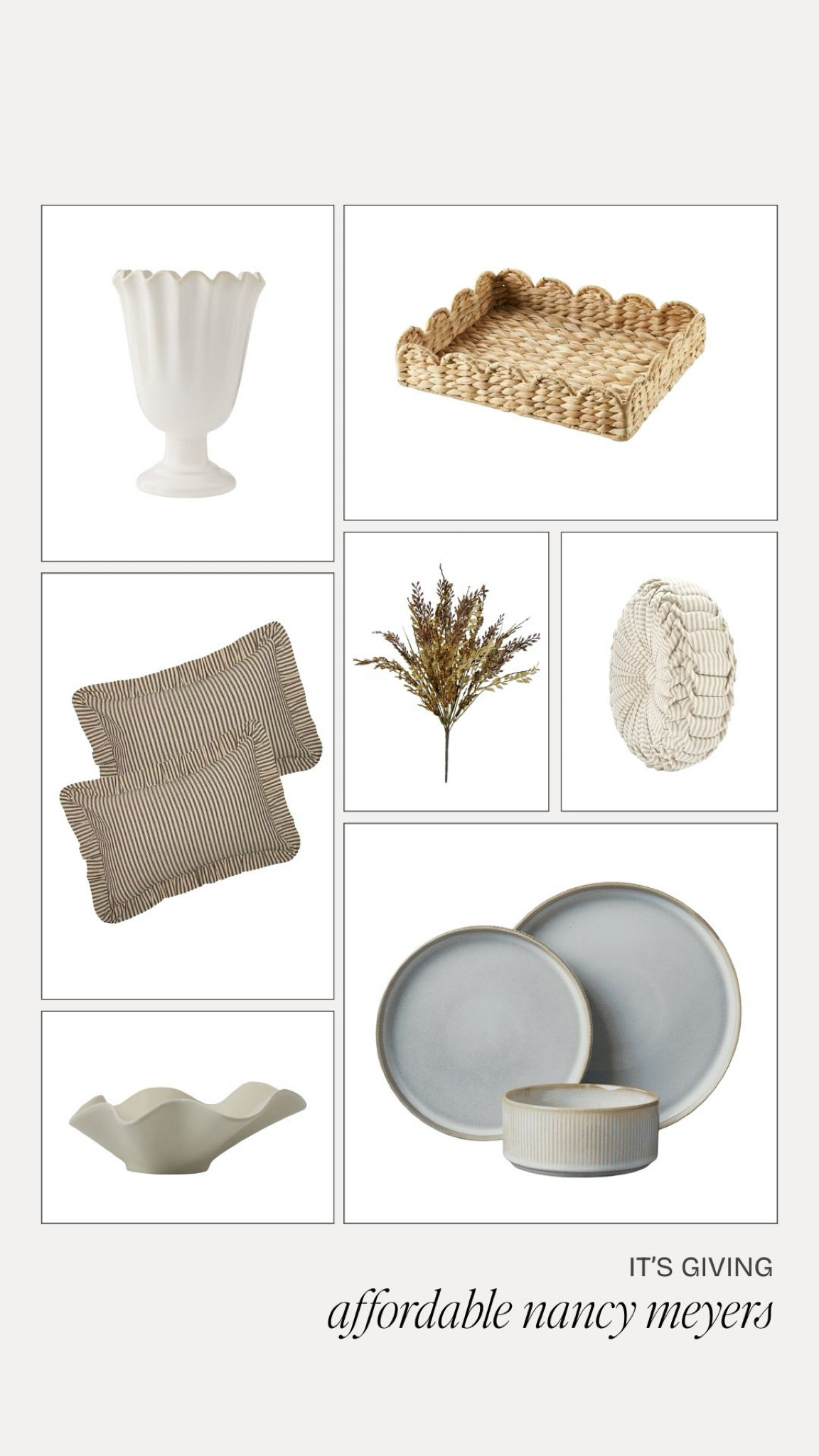 Affordable home, decor, kitchen, and dining, and entertaining items from Walmart. These ticking stripes, ruffles, and feminine details are giving affordable Nancy meyers. 

#LTKHome