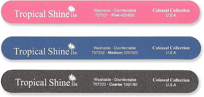 Tropical Shine 8.5 Inches Nail Files For Natural and Acrylic Nails. 3 pcs. | Amazon (US)