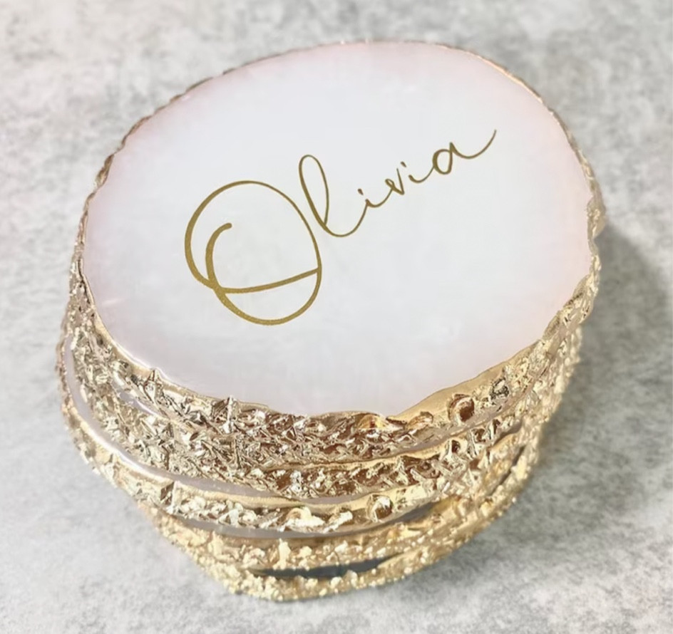 Bestseller! 🚨 Quartz coaster place cards by DebelleoUS

Bride to be | engaged | gift for bride | getting married | wedding planning | bachelorette | party | rehearsal dinner | bridal shower | I’m engaged | wedding gift | wedding day | bridal  | place marker | place cards | place settings | personalized place settings | wedding name cards

#LTKstyletip #LTKwedding #LTKhome