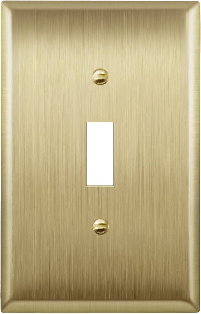 LIDER Toggle Light Switch Metal Wall Plate, Mid-Size 1-Gang 4.88" x 3.11" | Amazon (US)