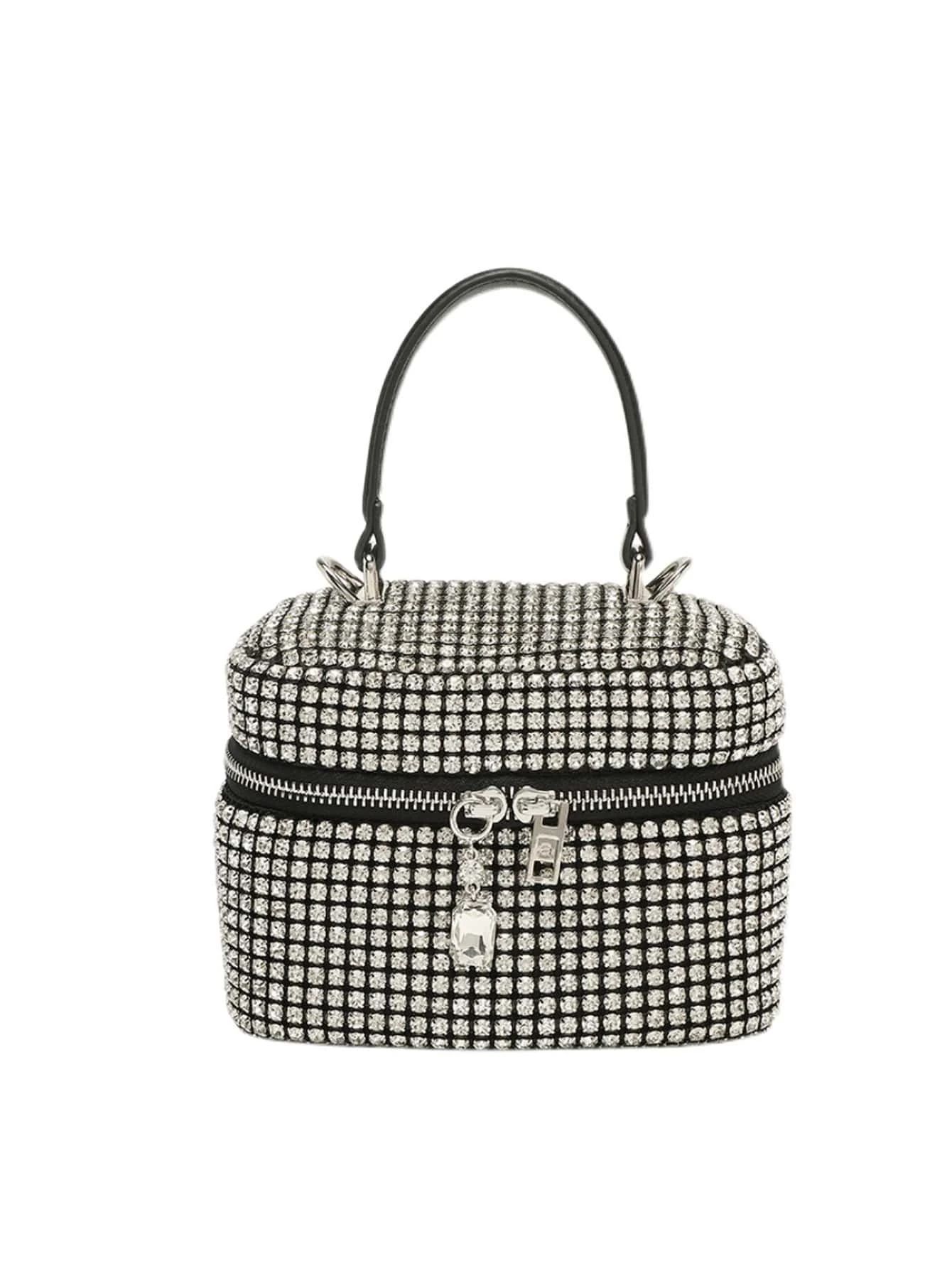 Mini Rhinestone Decor Box Bag | SHEIN