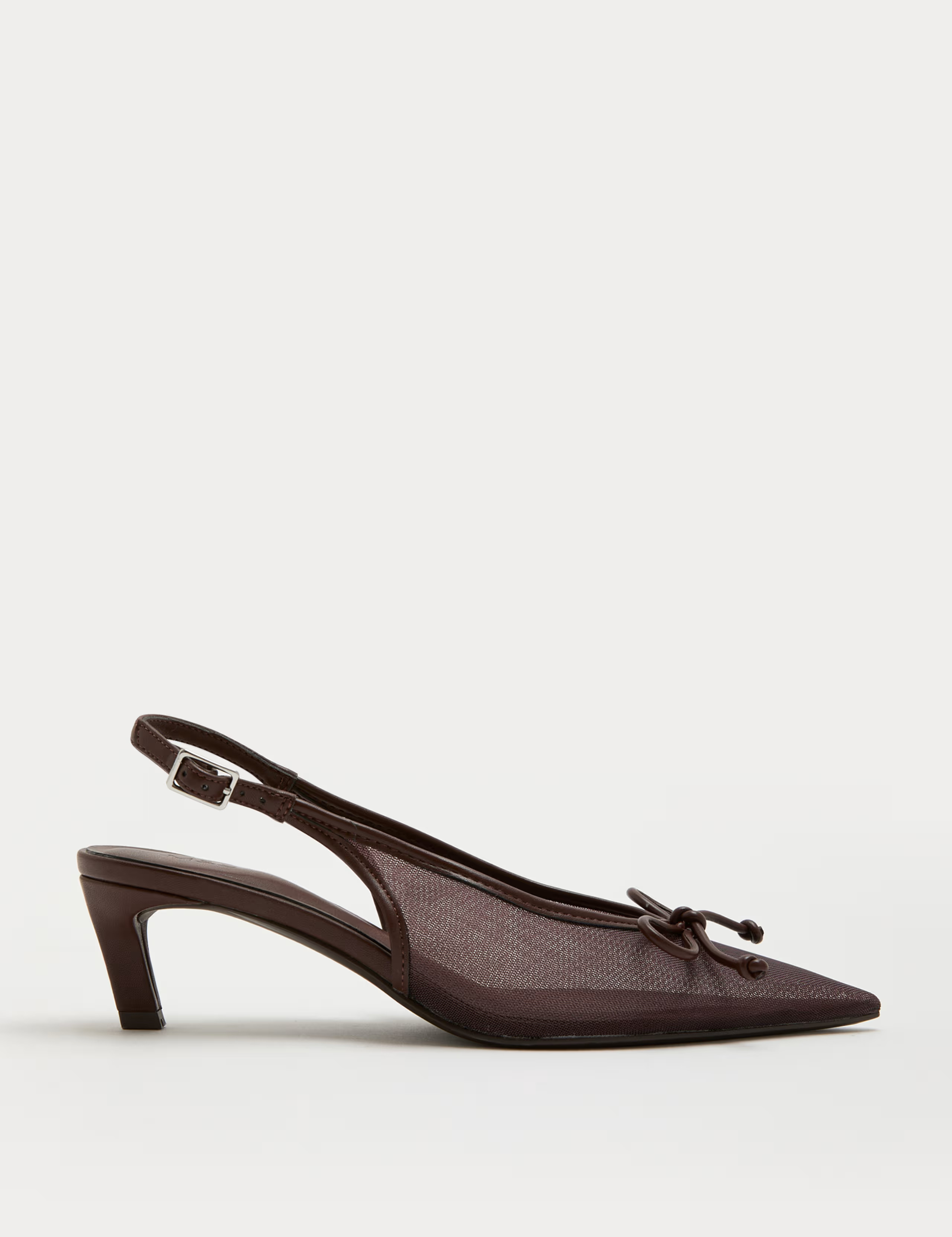 Mesh Point Kitten Heel Slingback Shoes | Marks & Spencer (UK)
