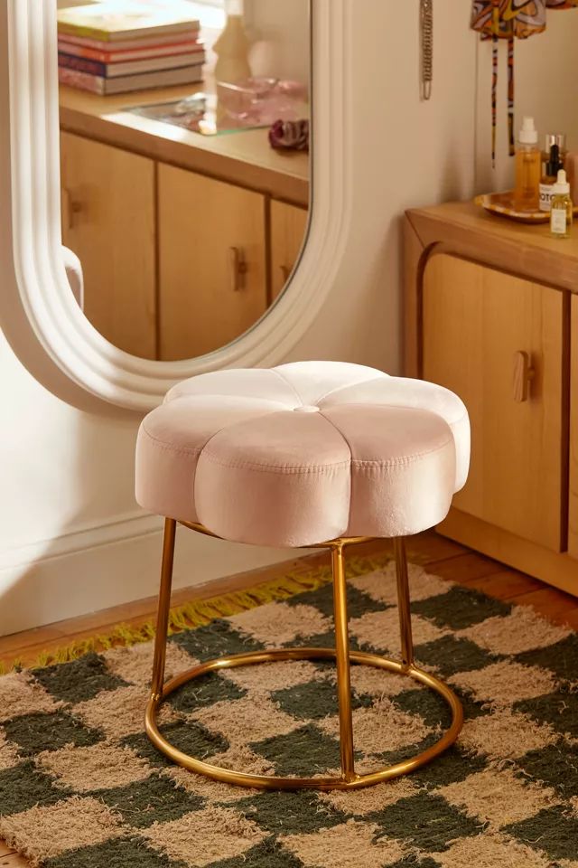 Ciara Flower Vanity Stool | Urban Outfitters (US and RoW)