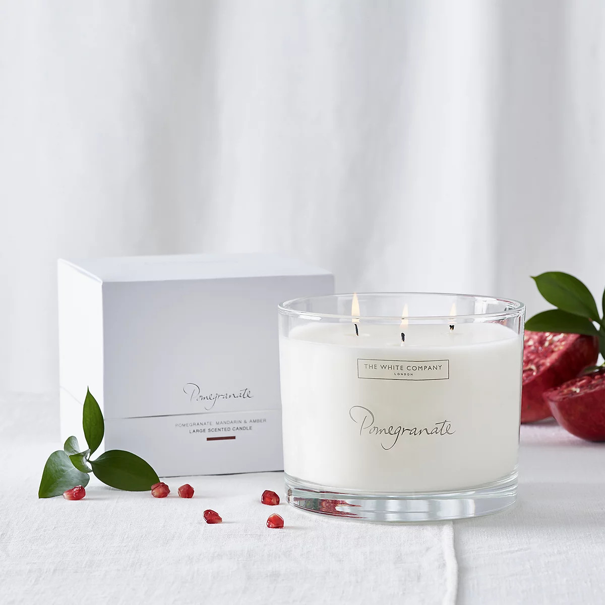 Pomegranate Large Candle | The White Company UK & ROW