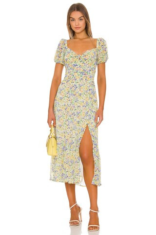 ASTR the Label Irma Dress in Yellow Green Floral from Revolve.com | Revolve Clothing (Global)