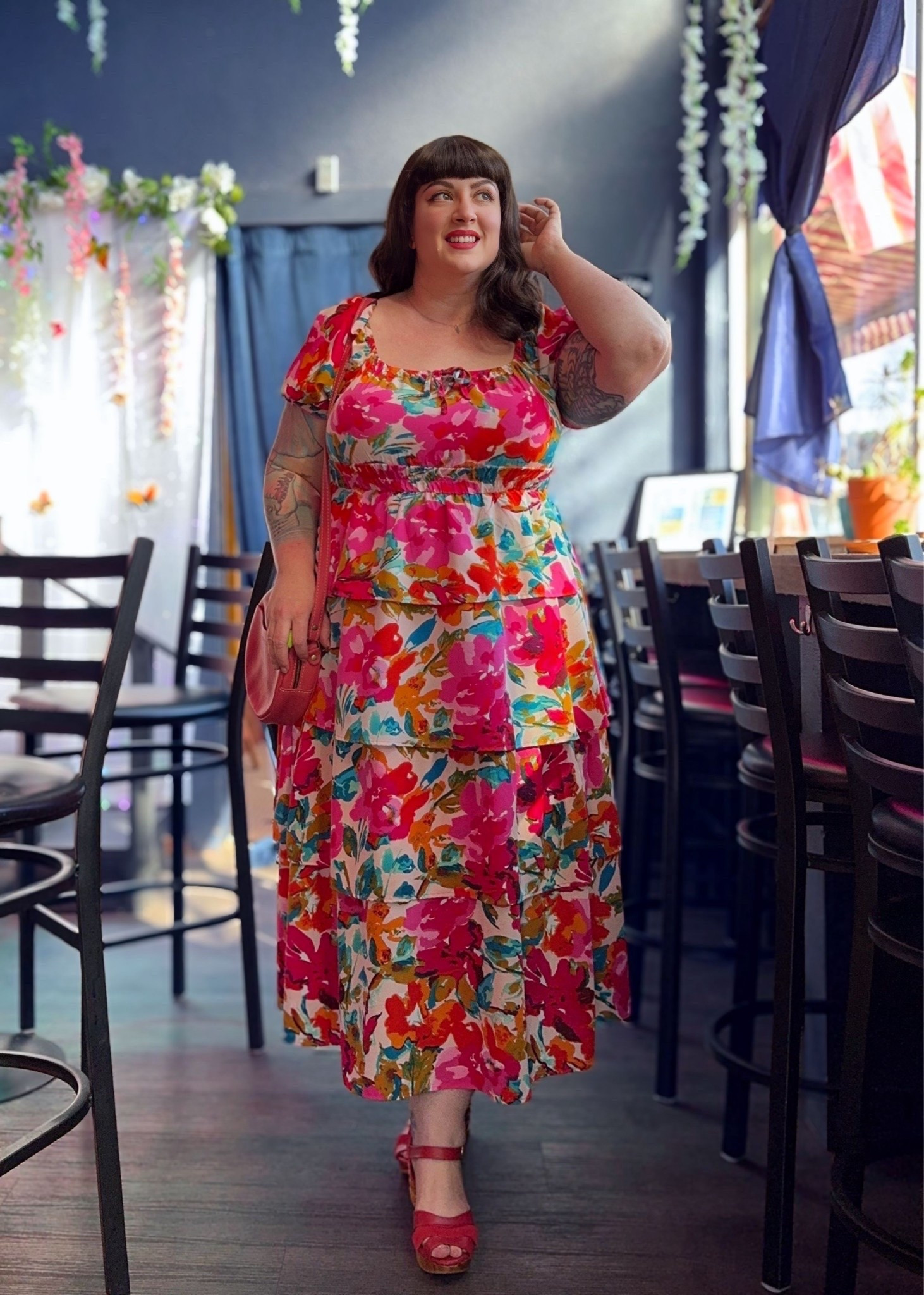 Tiered floral maxi dress, plus size 

#LTKSeasonal #LTKOver40 #LTKPlusSize