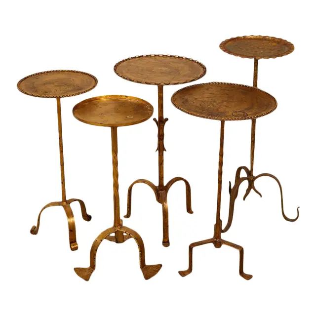 Antique French Martini Table Set - 5 Pieces | Chairish