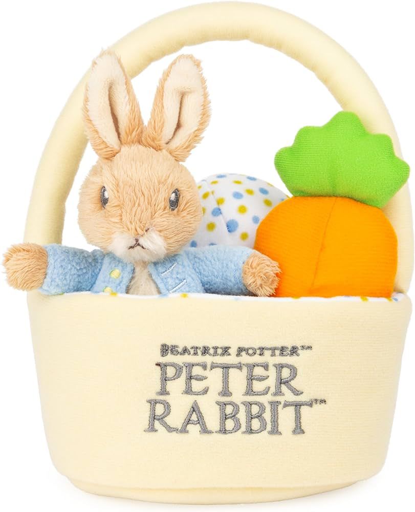 GUND Beatrix Potter Peter Rabbit Easter Basket Sensory Toy Playset, 4-Piece Plush Toy Playset for... | Amazon (US)