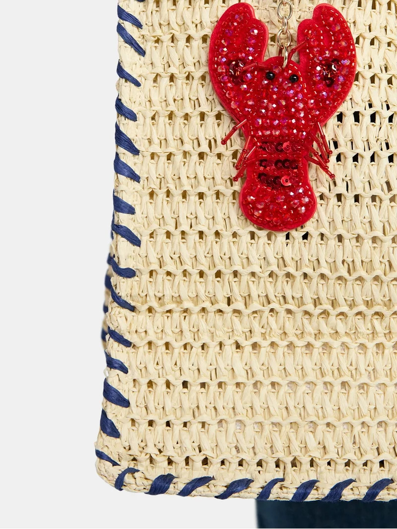 No Boundaries Women's Beach Icons Bag Charm, Red Rhinestone Lobster | Walmart (US)