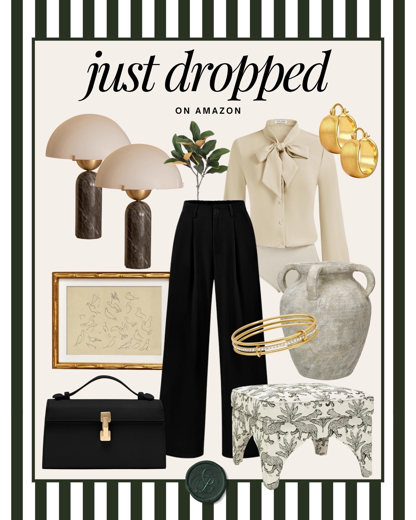 Just dropped ✨ New Amazon finds that feel luxe and timeless — tailored trousers, sculptural lamps, chic gold details, and decor accents that elevate any space. Linking the pieces worth grabbing before they sell out.

#AmazonFashion #AmazonHome #LTKFinds #AmazonFinds #LTKFallStyle #NeutralWardrobe #AffordableStyle #LTKMostLoved #LTKWishlist



#LTKSeasonal #LTKStyleTip #LTKHome