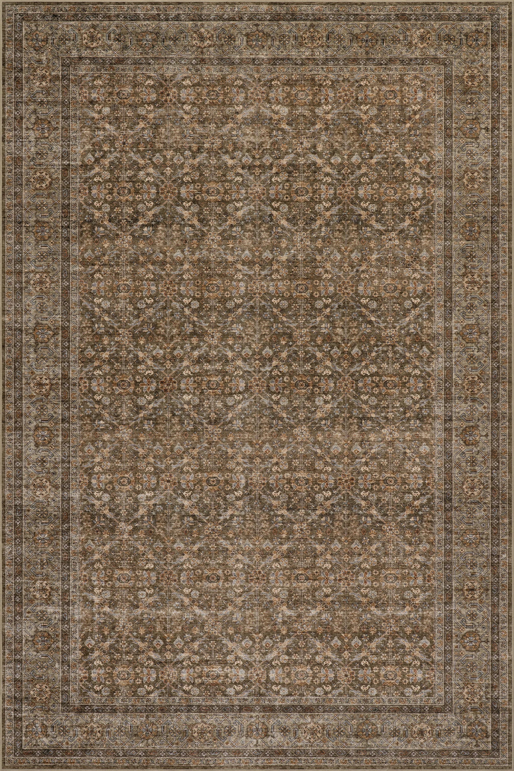 Serelith Traditional Floral Washable Area Rug | Wayfair North America