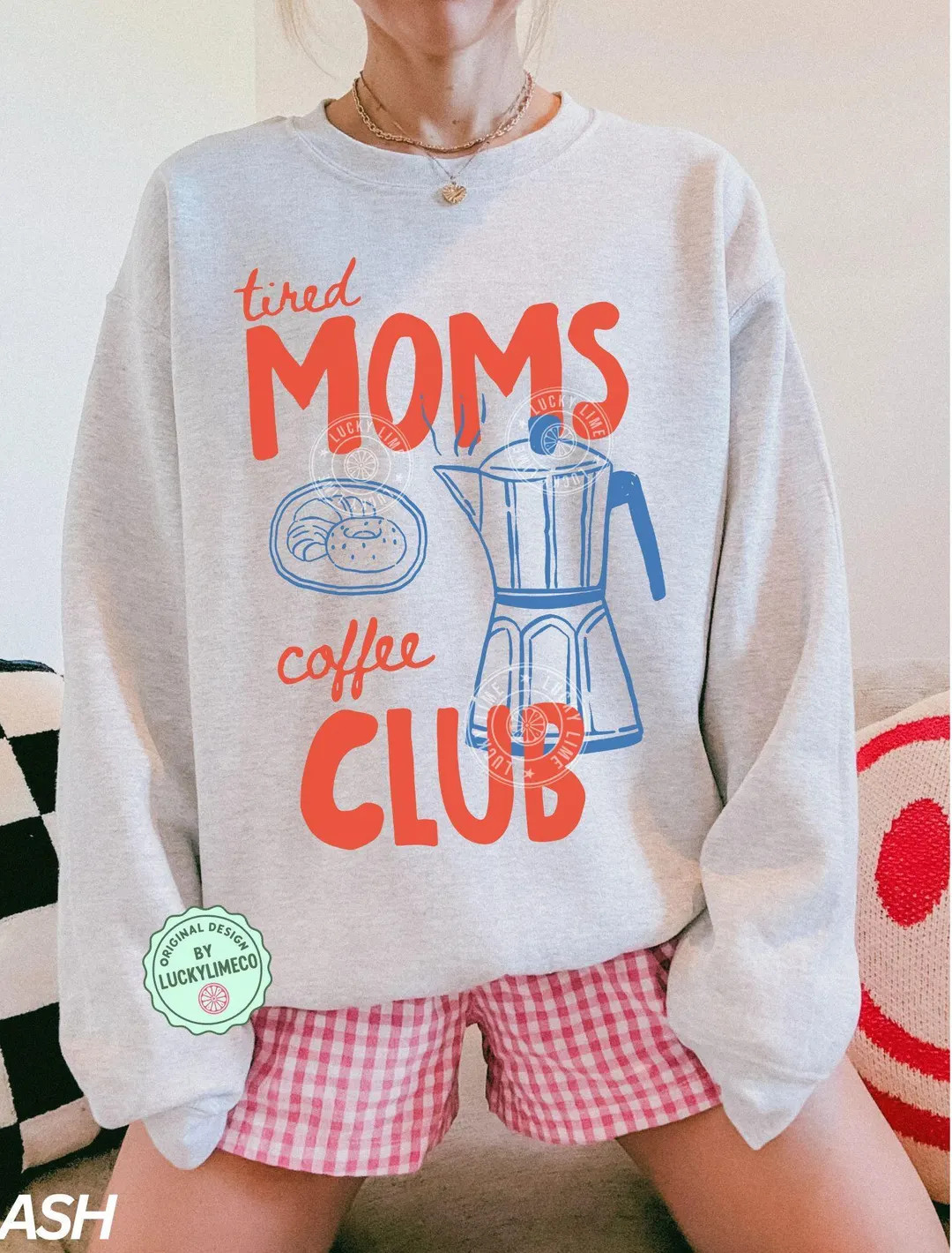 Tired Moms Coffee Club Sweatshirt, Coffee Lover Gift, Trendy Mama Sweatshirt, Tired Moms Club Shi... | Etsy (US)