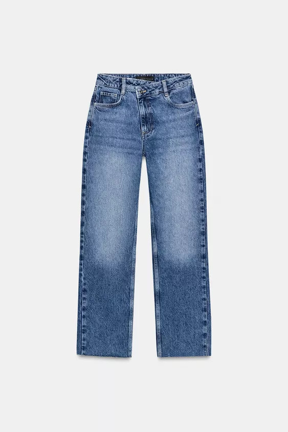 JEANS Z.09 STRAIGHT HIGH-WAIST CROSS-OVER WAISTBAND | Zara UK